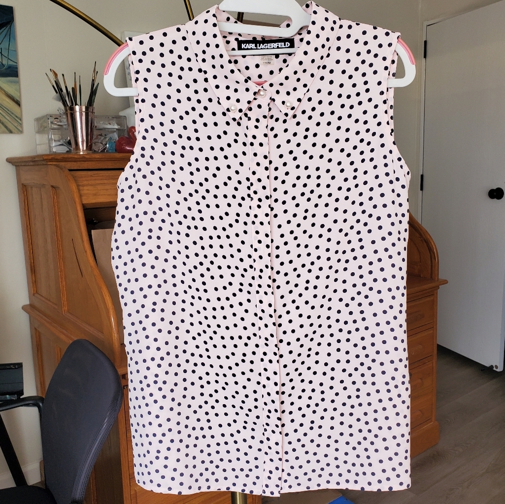KARL LAGERFELD sleeveless blouse Size M